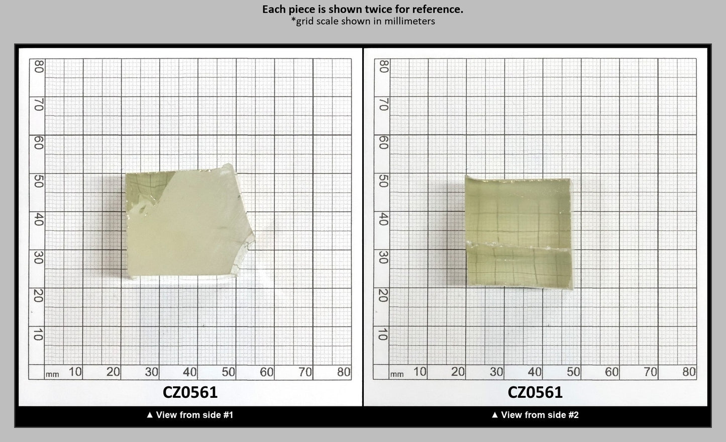 Lime Diamond Cubic Zirconia Faceting Rough for Gem Cutting - Various Sizes : CZ0561