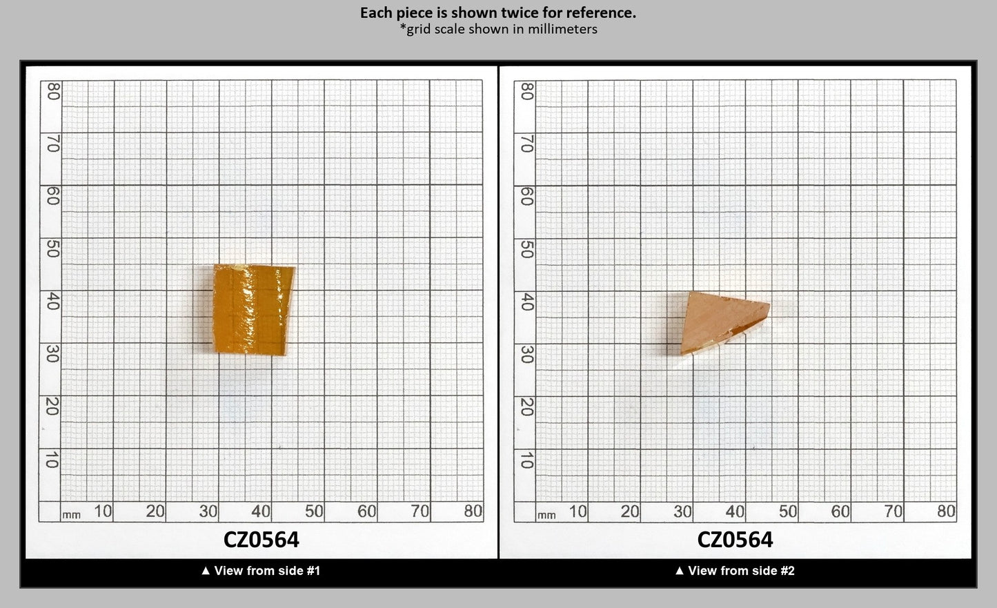 Gold Cubic Zirconia Faceting Rough for Gem Cutting - Various Sizes : CZ0564