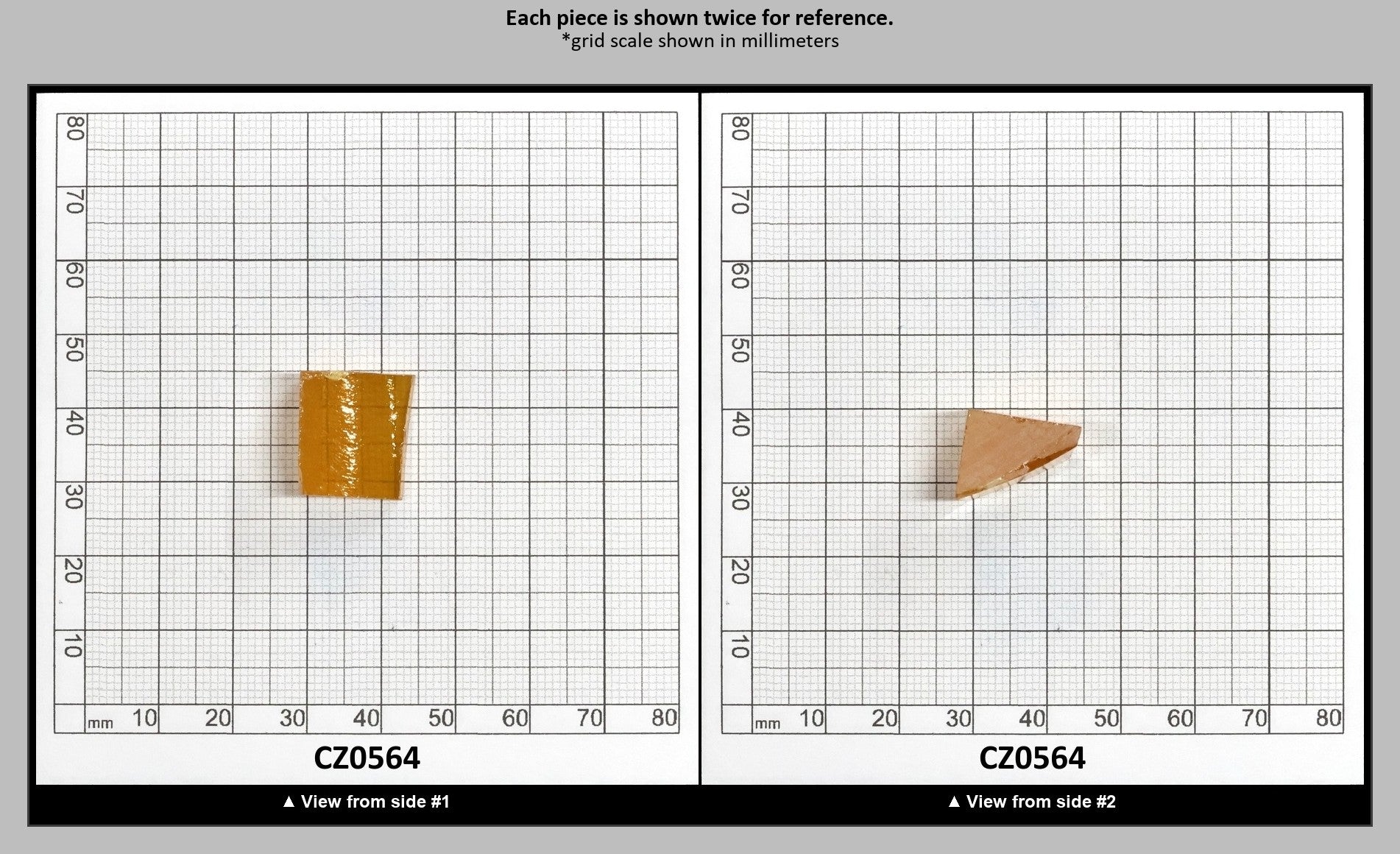 Gold Cubic Zirconia Faceting Rough for Gem Cutting - Various Sizes : CZ0564