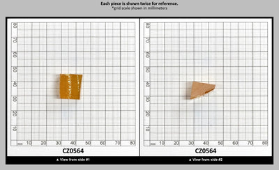 Gold Cubic Zirconia Faceting Rough for Gem Cutting - Various Sizes : CZ0564
