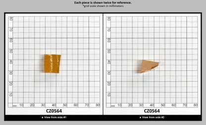 Gold Cubic Zirconia Faceting Rough for Gem Cutting - Various Sizes : CZ0564