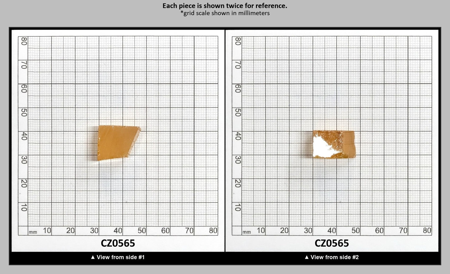 Gold Cubic Zirconia Faceting Rough for Gem Cutting - Various Sizes : CZ0565