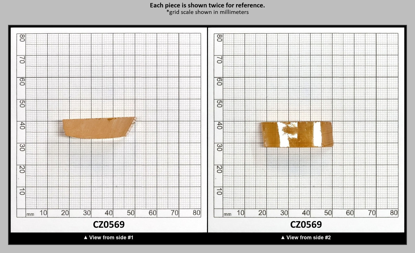 Gold Cubic Zirconia Faceting Rough for Gem Cutting - Various Sizes : CZ0569