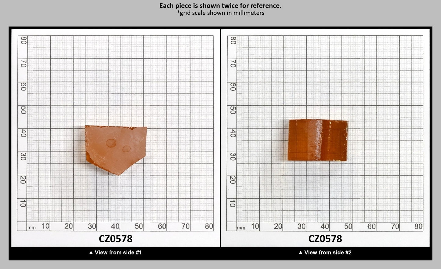 Gold Cubic Zirconia Faceting Rough for Gem Cutting - Various Sizes : CZ0578