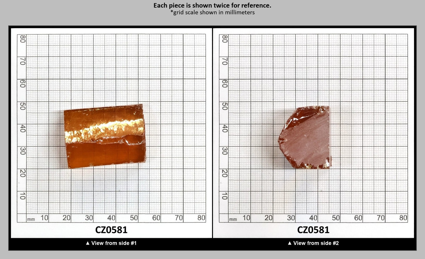 Gold Cubic Zirconia Faceting Rough for Gem Cutting - Various Sizes : CZ0581