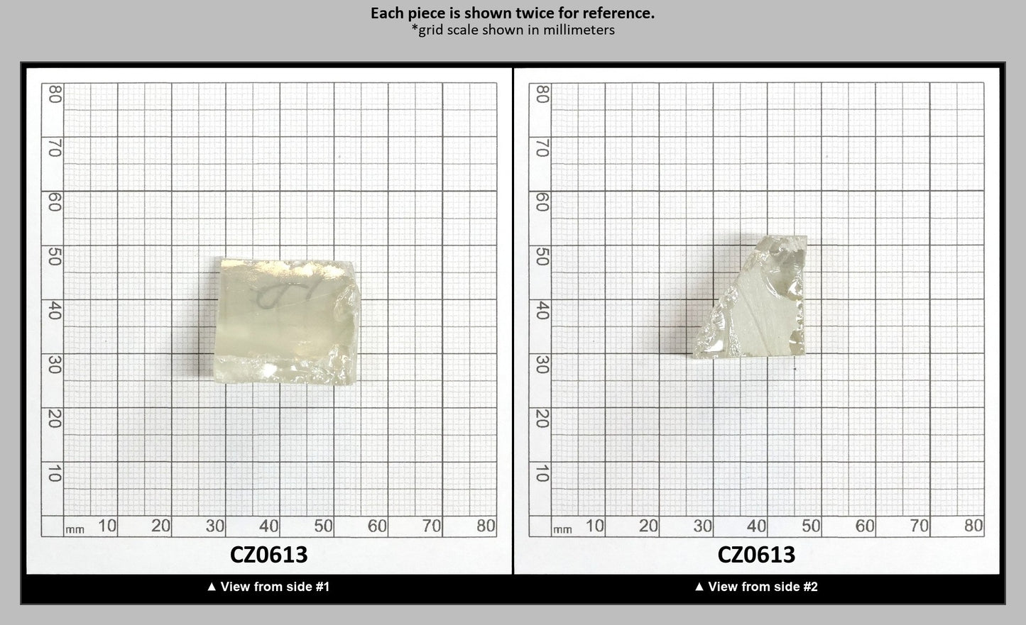 Lime Diamond Cubic Zirconia Faceting Rough for Gem Cutting - Various Sizes : CZ0613