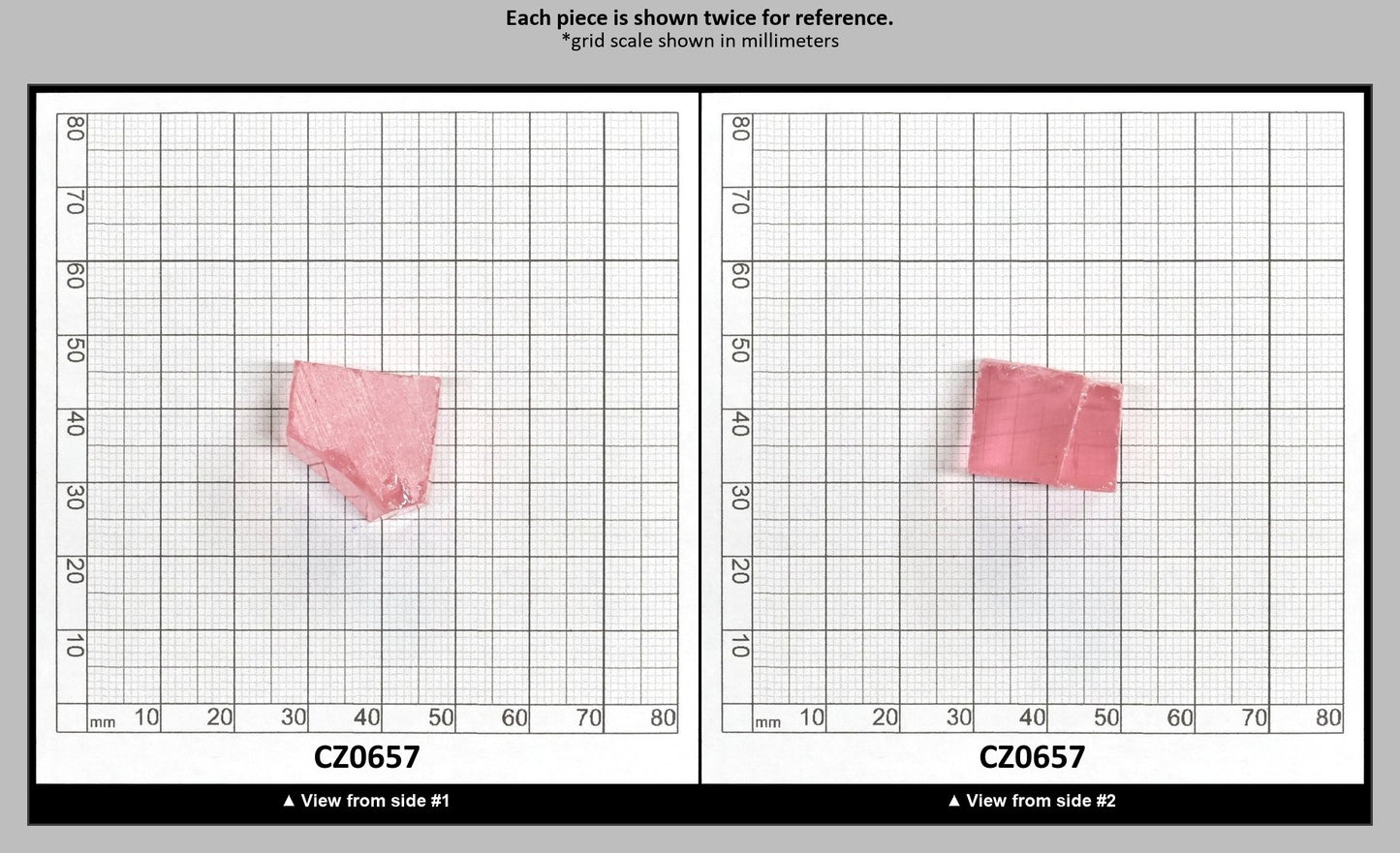 Light Pink Cubic Zirconia Faceting Rough for Gem Cutting - Various Sizes : CZ0657
