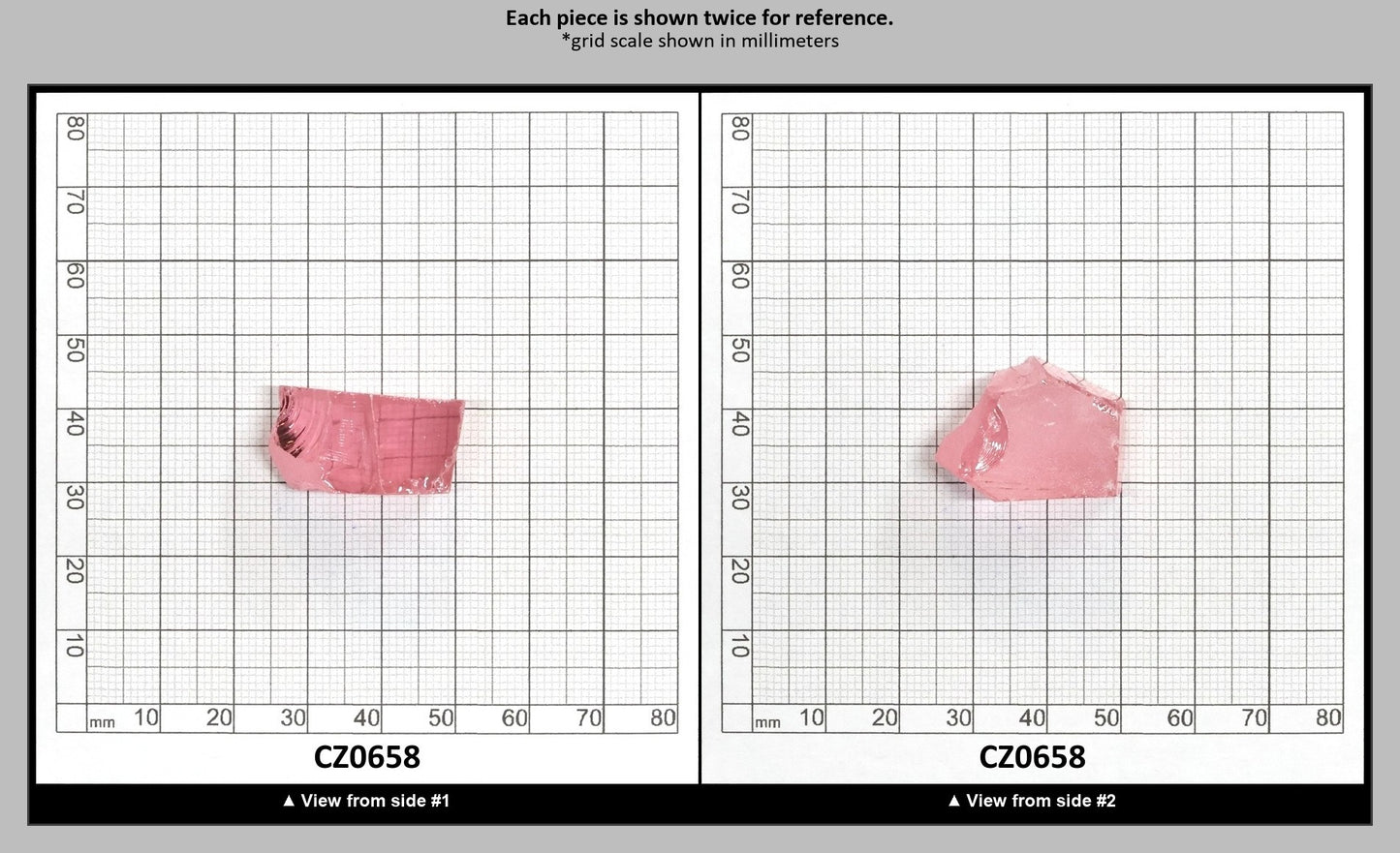 Light Pink Cubic Zirconia Faceting Rough for Gem Cutting - Various Sizes : CZ0658