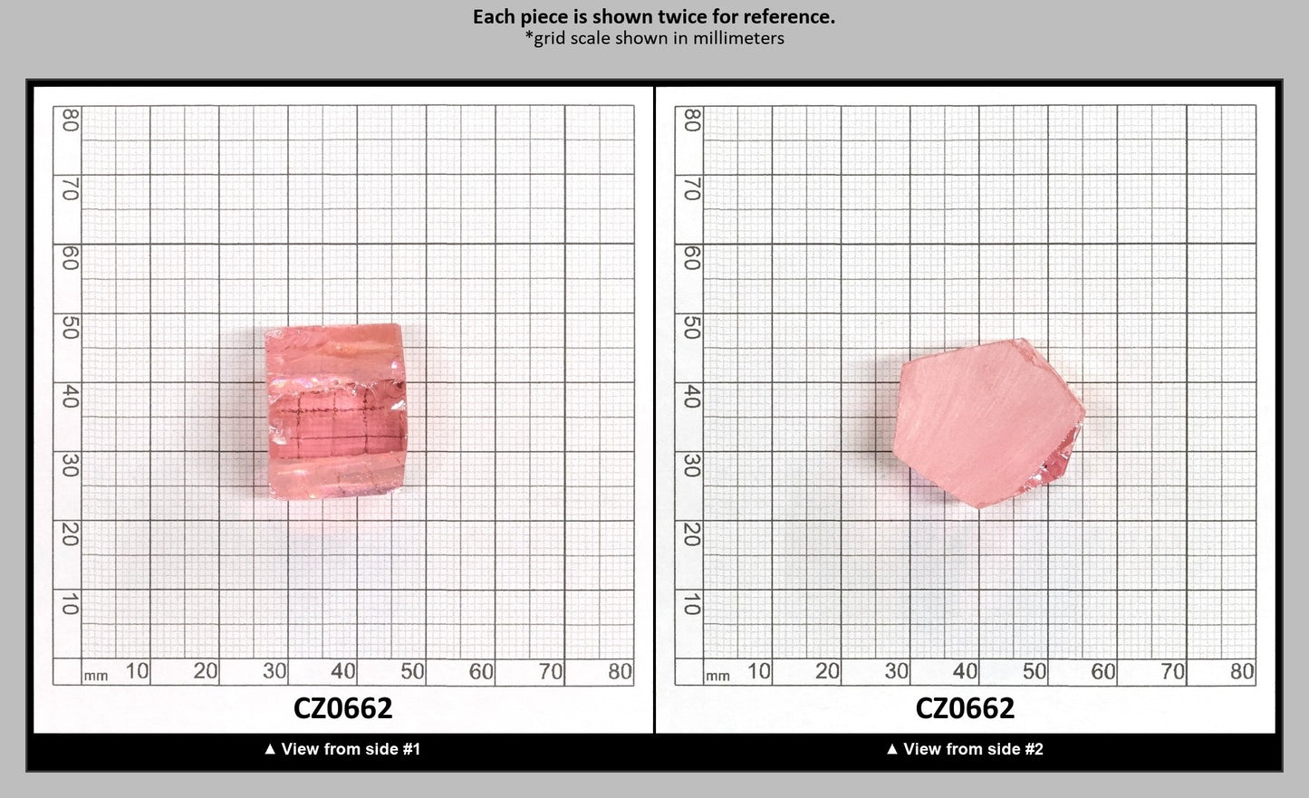 Light Pink Cubic Zirconia Faceting Rough for Gem Cutting - Various Sizes : CZ0662