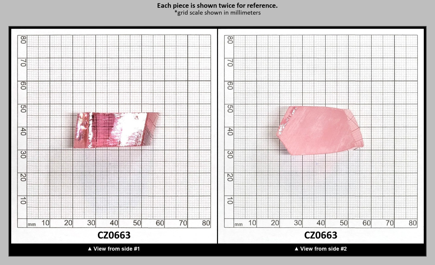 Light Pink Cubic Zirconia Faceting Rough for Gem Cutting - Various Sizes : CZ0663