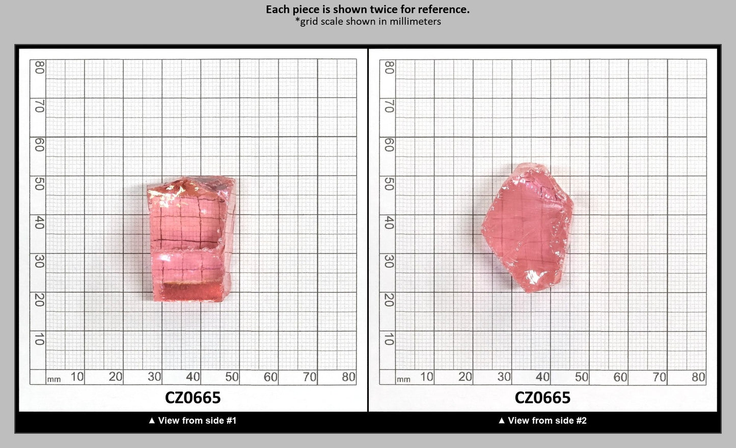 Light Pink Cubic Zirconia Faceting Rough for Gem Cutting - Various Sizes : CZ0665