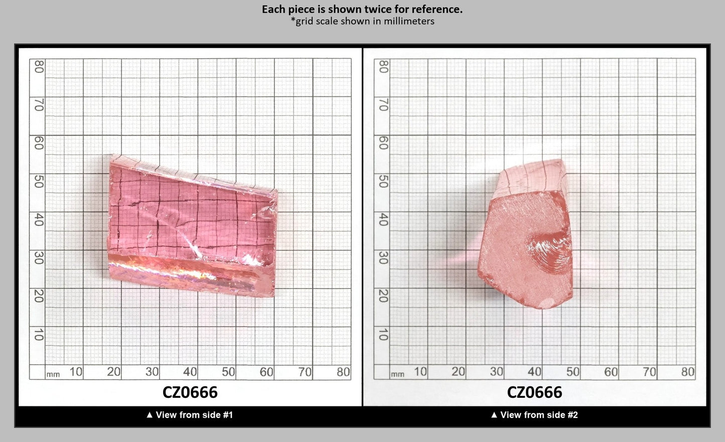 Light Pink Cubic Zirconia Faceting Rough for Gem Cutting - Various Sizes : CZ0666