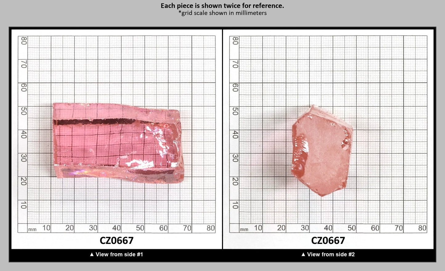 Light Pink Cubic Zirconia Faceting Rough for Gem Cutting - Various Sizes : CZ0667