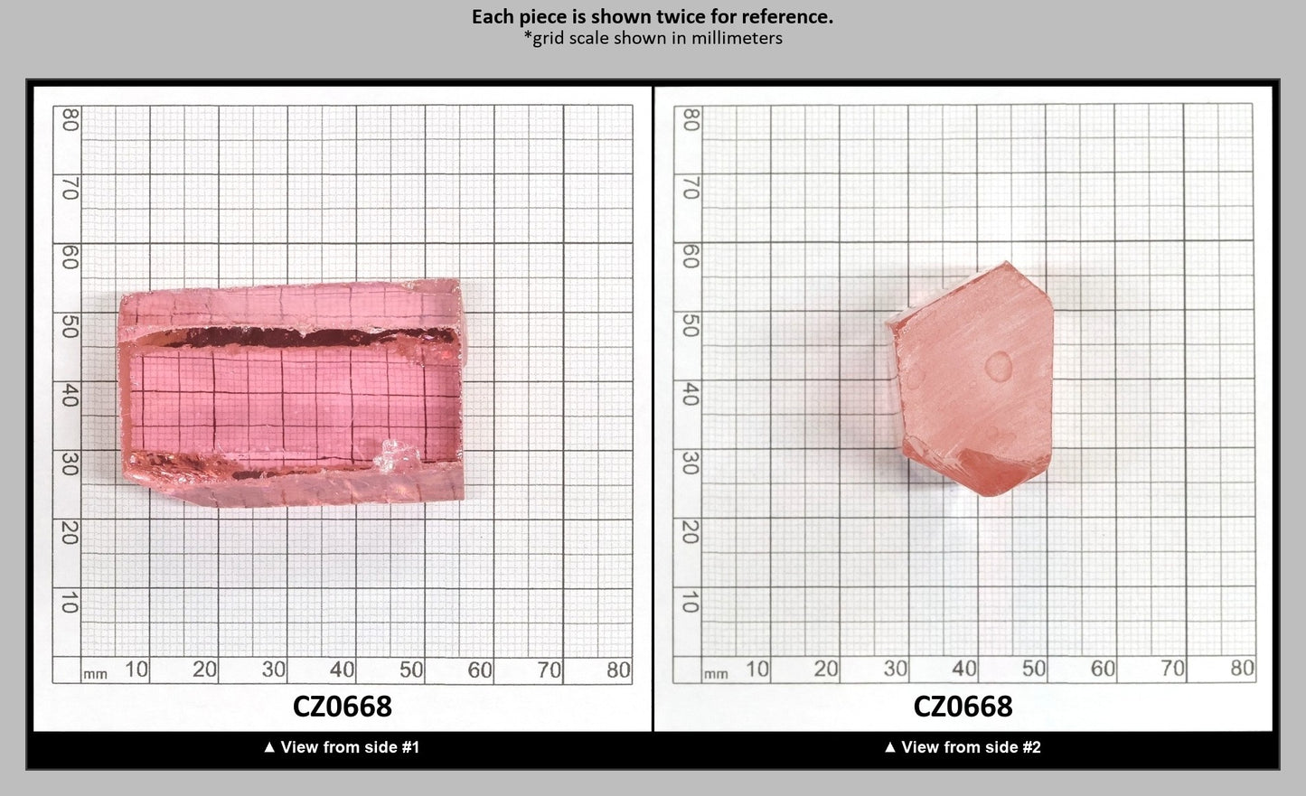 Light Pink Cubic Zirconia Faceting Rough for Gem Cutting - Various Sizes : CZ0668