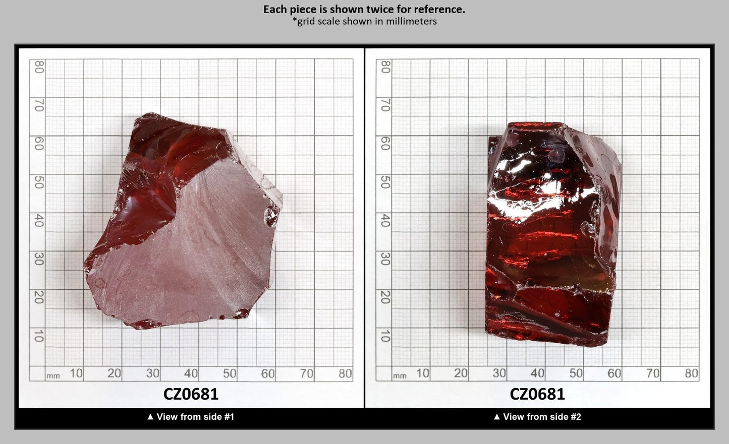 Mars Diamond Cubic Zirconia Faceting Rough for Gem Cutting - Various Sizes : CZ0681