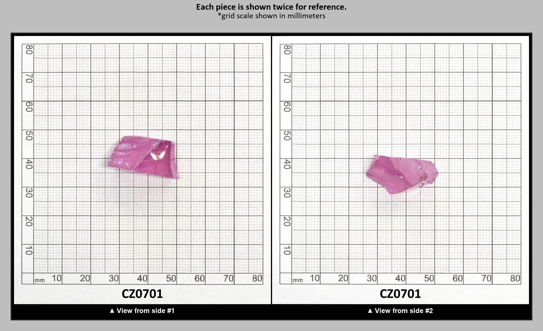 Rose Cubic Zirconia Faceting Rough for Gem Cutting - Various Sizes : CZ0701