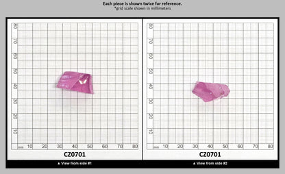 Rose Cubic Zirconia Faceting Rough for Gem Cutting - Various Sizes : CZ0701