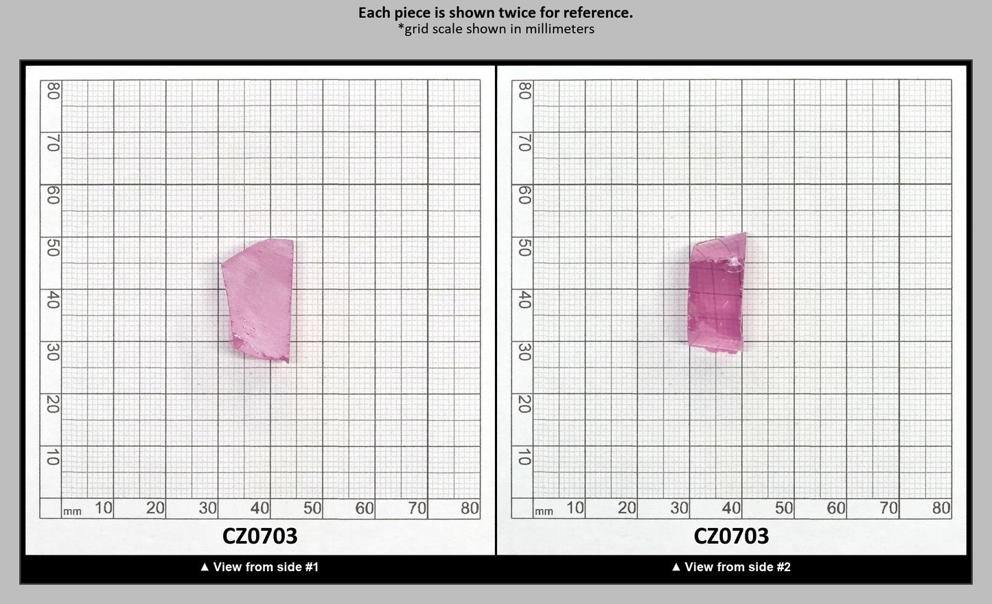 Rose Cubic Zirconia Faceting Rough for Gem Cutting - Various Sizes : CZ0703