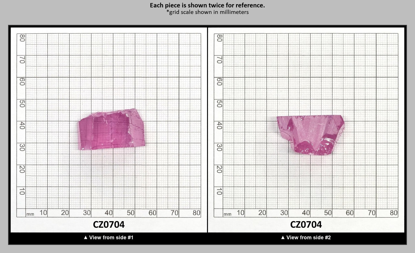 Rose Cubic Zirconia Faceting Rough for Gem Cutting - Various Sizes : CZ0704