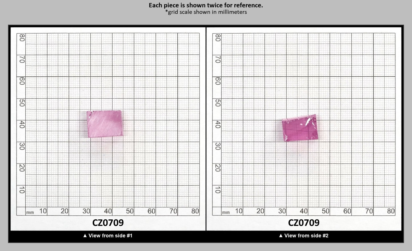 Rose Cubic Zirconia Faceting Rough for Gem Cutting - Various Sizes : CZ0709