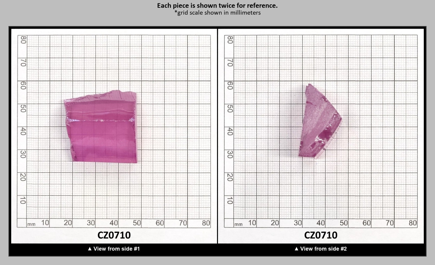 Rose Cubic Zirconia Faceting Rough for Gem Cutting - Various Sizes : CZ0710