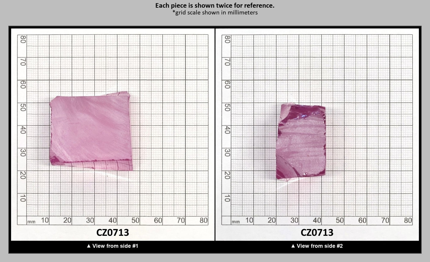 Rose Cubic Zirconia Faceting Rough for Gem Cutting - Various Sizes : CZ0713