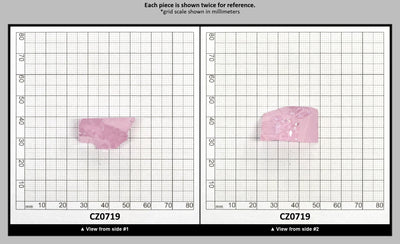 Another Light Pink Cubic Zirconia Faceting Rough for Gem Cutting - Various Sizes : CZ0719