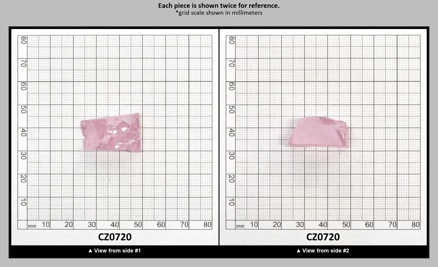 Another Light Pink Cubic Zirconia Faceting Rough for Gem Cutting - Various Sizes : CZ0720