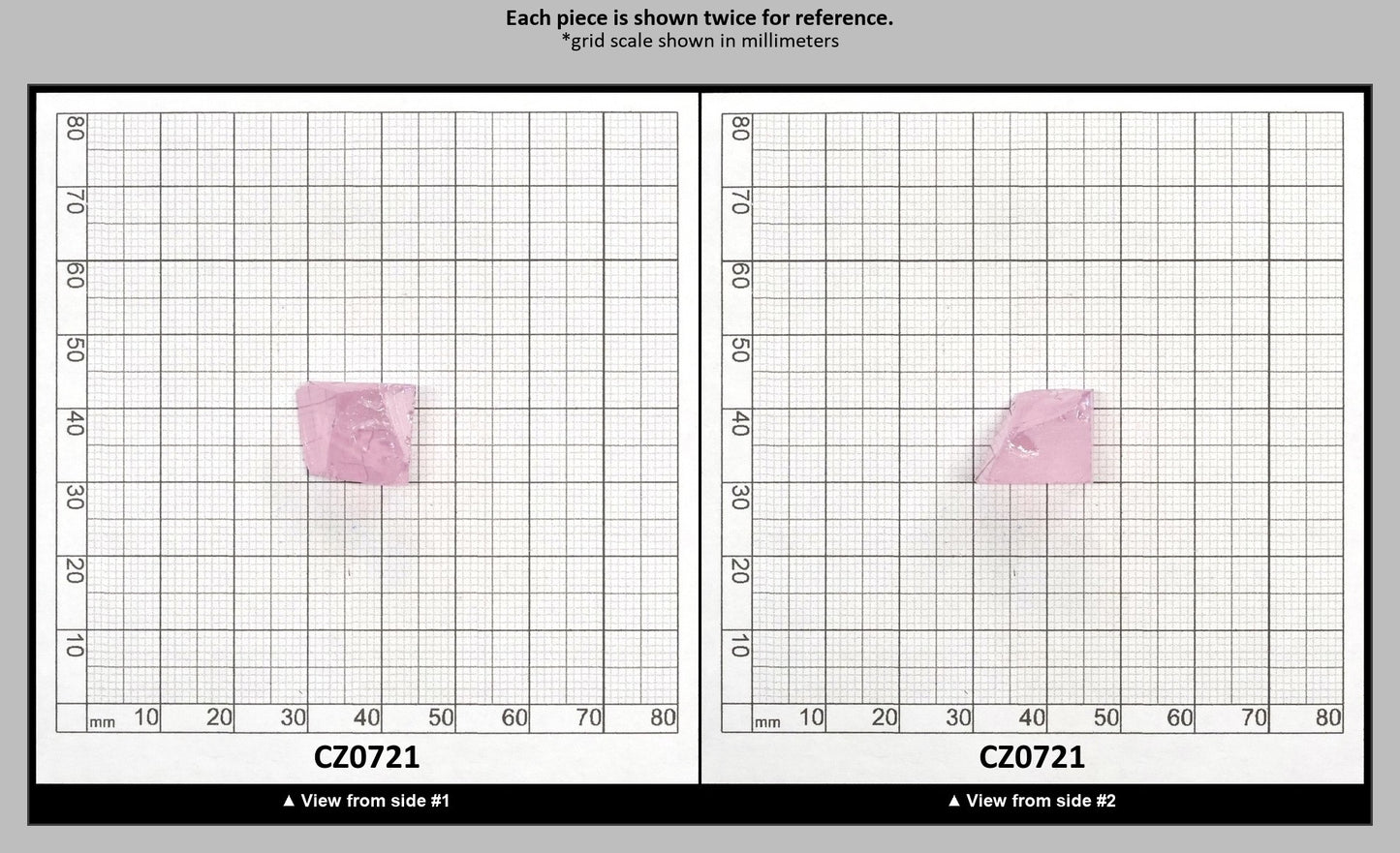 Another Light Pink Cubic Zirconia Faceting Rough for Gem Cutting - Various Sizes : CZ0721