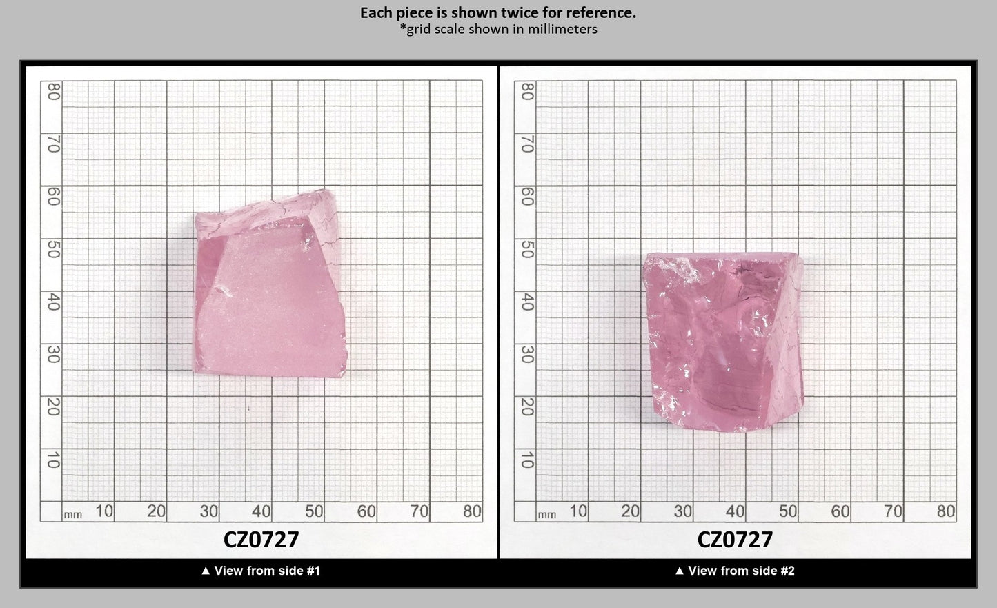 Another Light Pink Cubic Zirconia Faceting Rough for Gem Cutting - Various Sizes : CZ0727