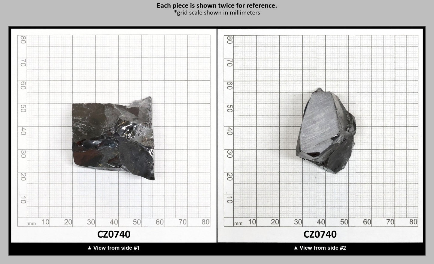 Black Cubic Zirconia Faceting Rough for Gem Cutting - Various Sizes : CZ0740