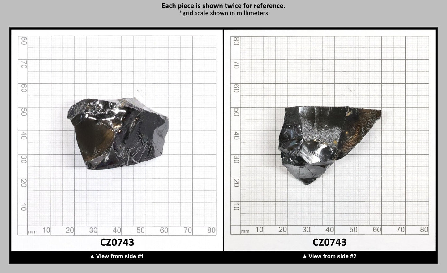 Black Cubic Zirconia Faceting Rough for Gem Cutting - Various Sizes : CZ0743