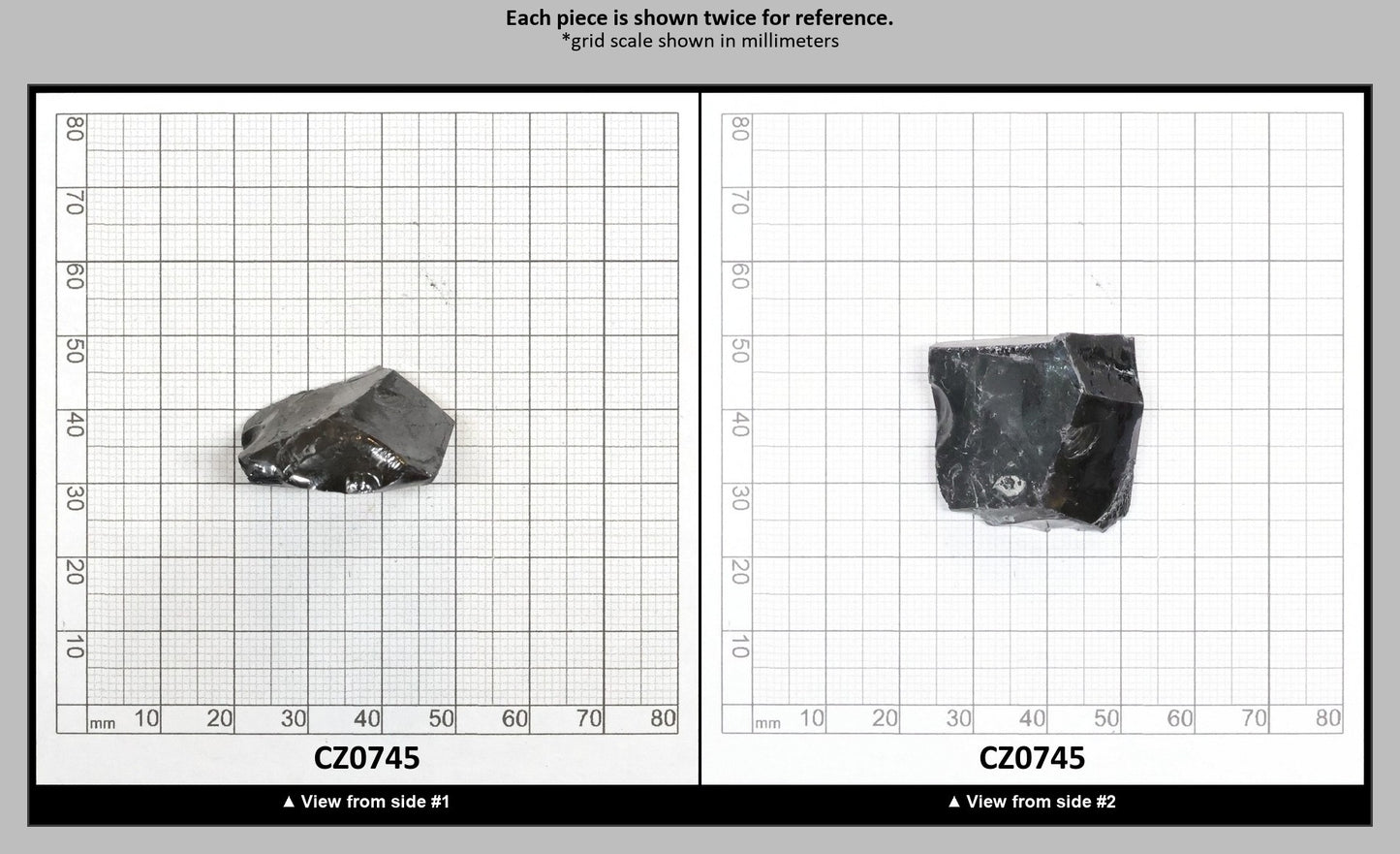 Black Cubic Zirconia Faceting Rough for Gem Cutting - Various Sizes : CZ0745