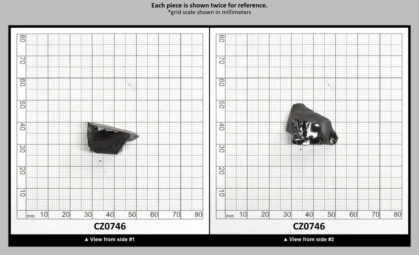 Black Cubic Zirconia Faceting Rough for Gem Cutting - Various Sizes : CZ0746