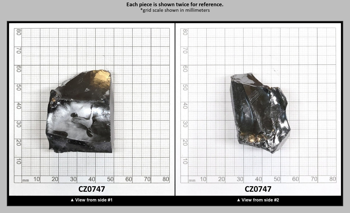 Black Cubic Zirconia Faceting Rough for Gem Cutting - Various Sizes : CZ0747