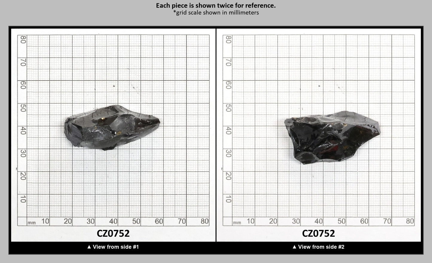 Black Cubic Zirconia Faceting Rough for Gem Cutting - Various Sizes : CZ0752