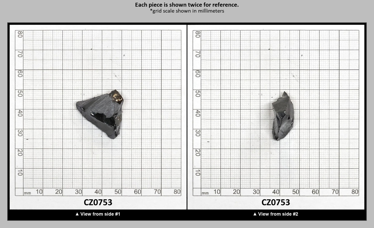 Black Cubic Zirconia Faceting Rough for Gem Cutting - Various Sizes : CZ0753