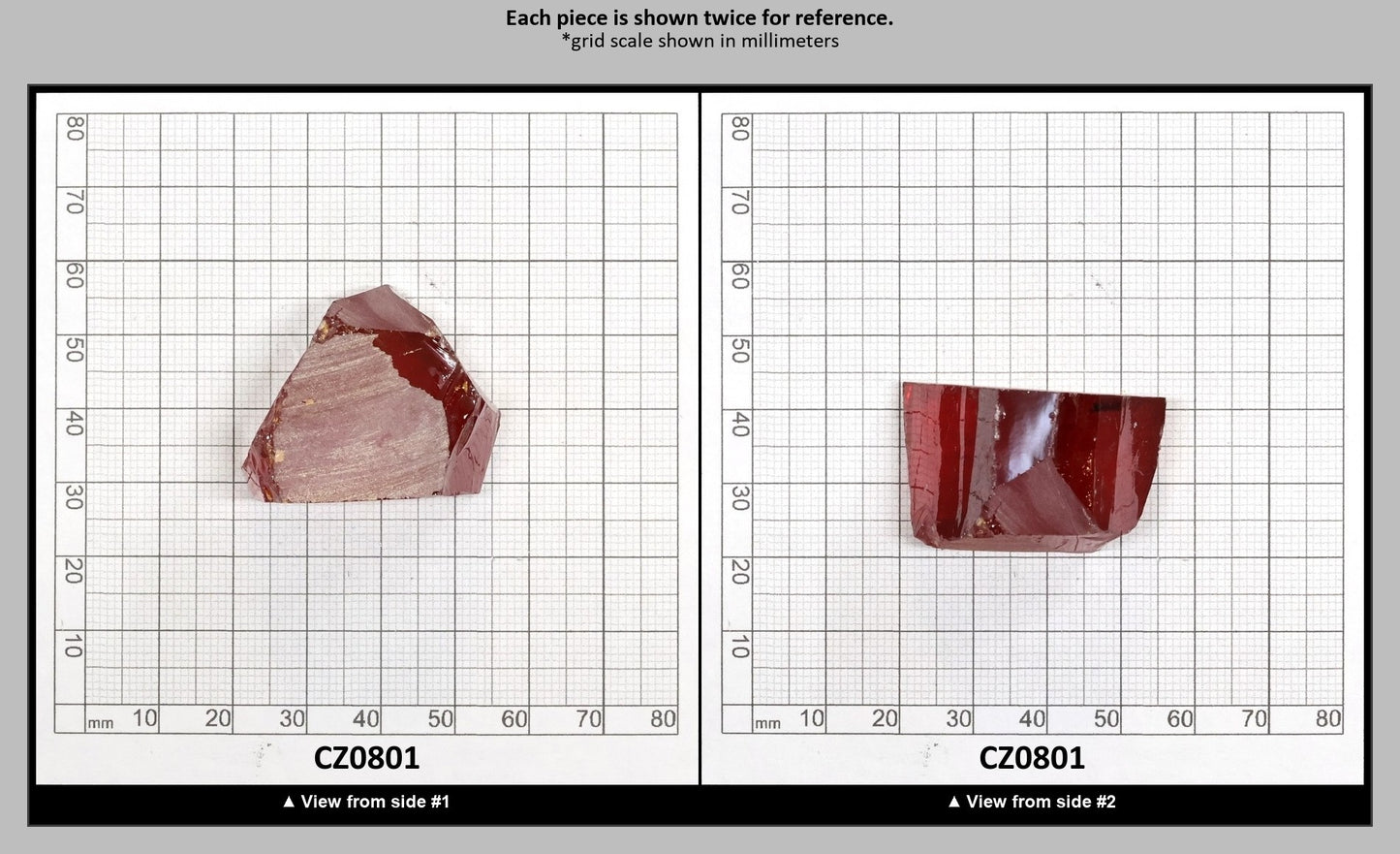 Red Cubic Zirconia Faceting Rough for Gem Cutting - Various Sizes : CZ0801