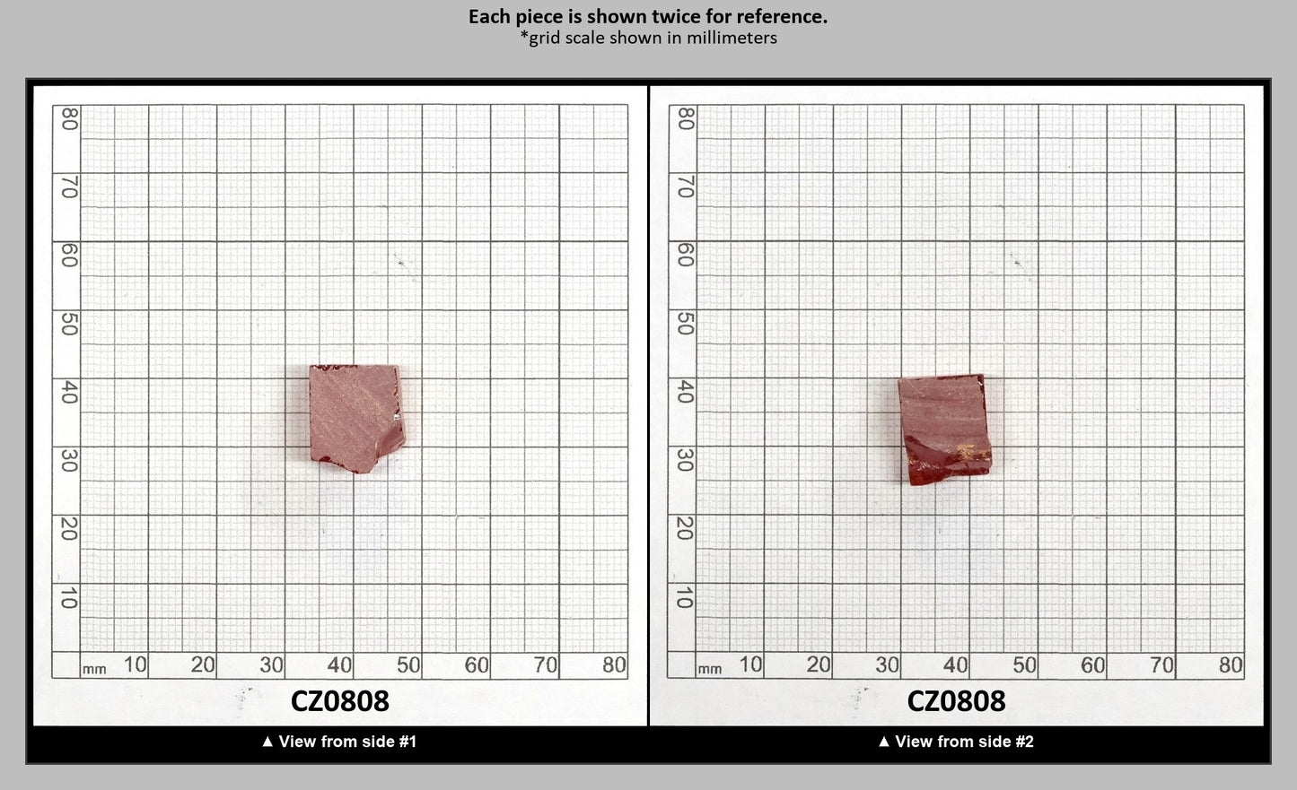 Red Cubic Zirconia Faceting Rough for Gem Cutting - Various Sizes : CZ0808
