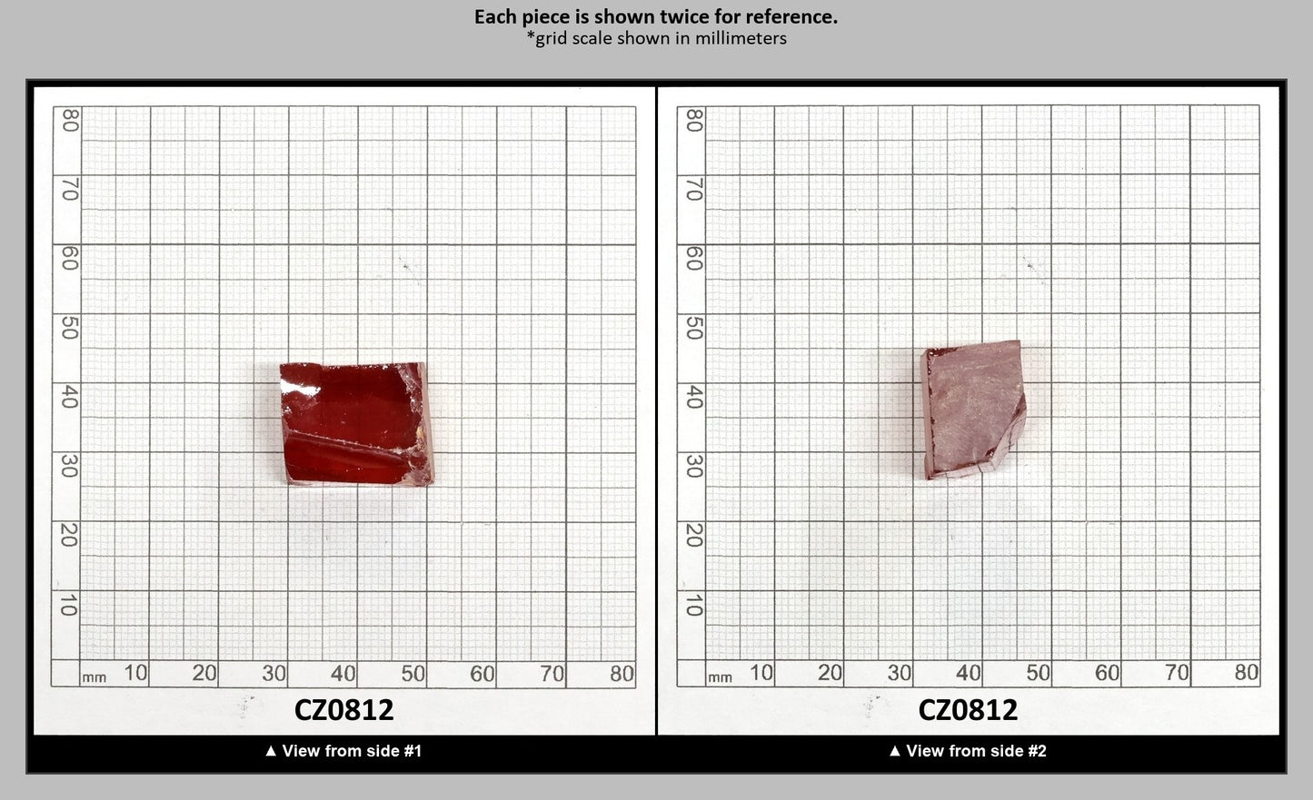 Red Cubic Zirconia Faceting Rough for Gem Cutting - Various Sizes : CZ0812