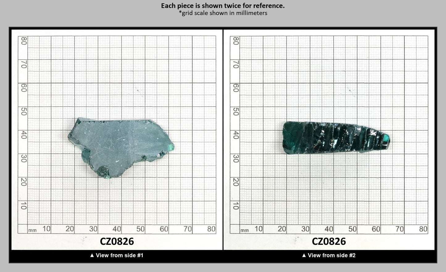 Teal Cubic Zirconia Faceting Rough for Gem Cutting - Various Sizes : CZ0826
