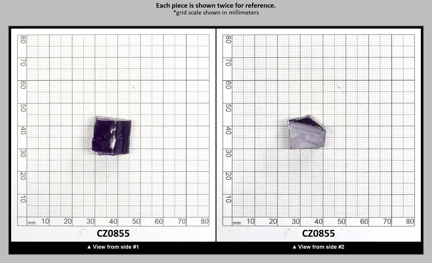 Dark Amethyst Cubic Zirconia Faceting Rough for Gem Cutting - Various Sizes : CZ0855