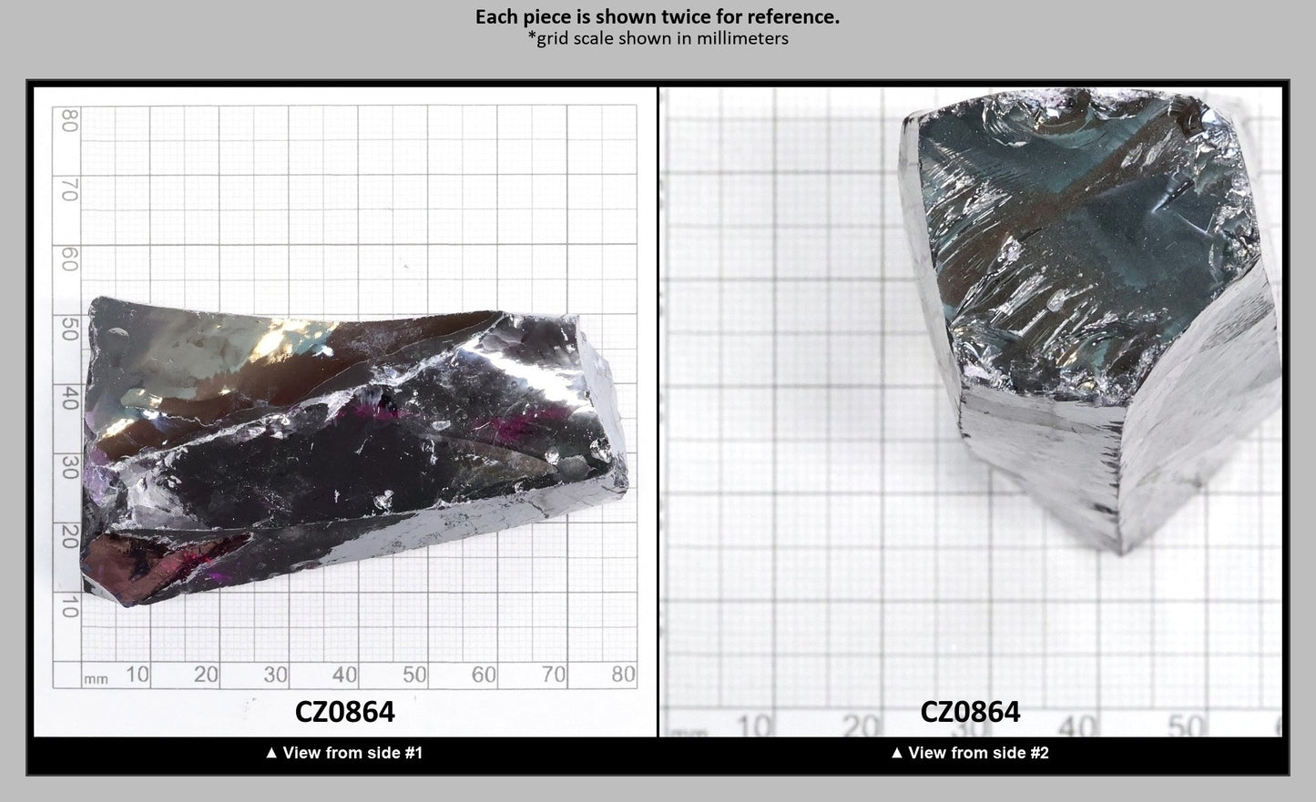 Dark Amethyst Cubic Zirconia Faceting Rough for Gem Cutting - Various Sizes : CZ0864