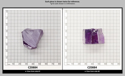 Dark Lavender Cubic Zirconia Faceting Rough for Gem Cutting - Various Sizes : CZ0884