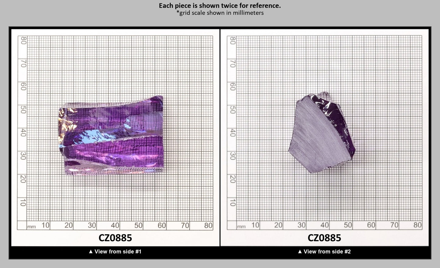 Dark Lavender Cubic Zirconia Faceting Rough for Gem Cutting - Various Sizes : CZ0885