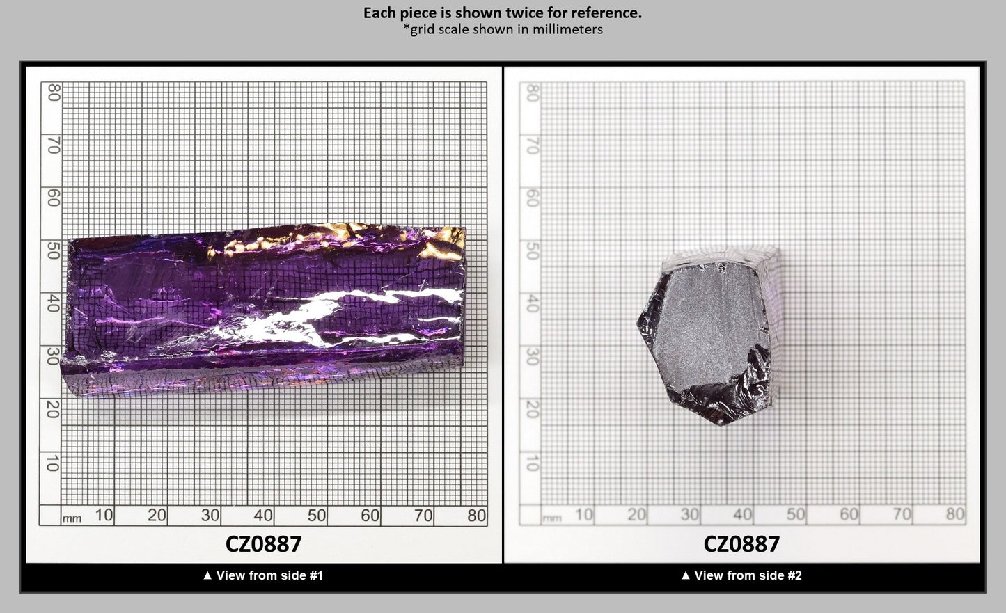 Dark Lavender Cubic Zirconia Faceting Rough for Gem Cutting - Various Sizes : CZ0887