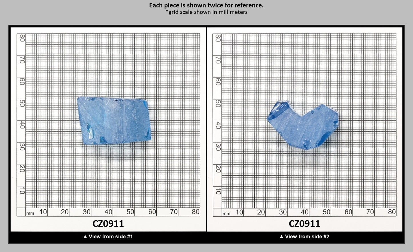 Aqua Blue Cubic Zirconia Faceting Rough for Gem Cutting - Various Sizes : CZ0911