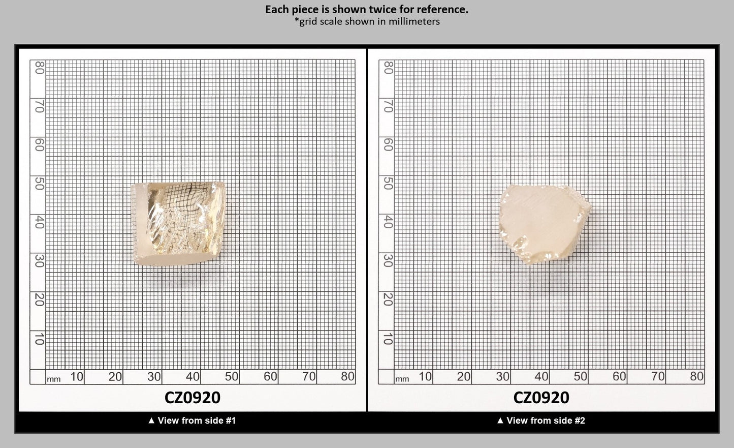 Light Peach Diamond Cubic Zirconia Faceting Rough for Gem Cutting - Various Sizes : CZ0920