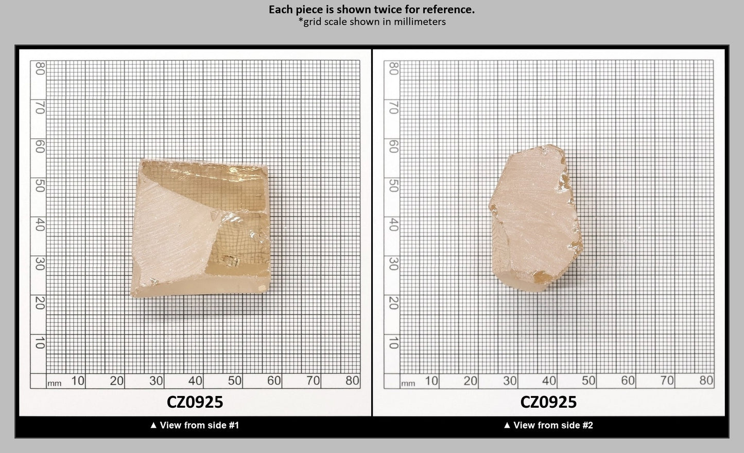 Light Peach Diamond Cubic Zirconia Faceting Rough for Gem Cutting - Various Sizes : CZ0925
