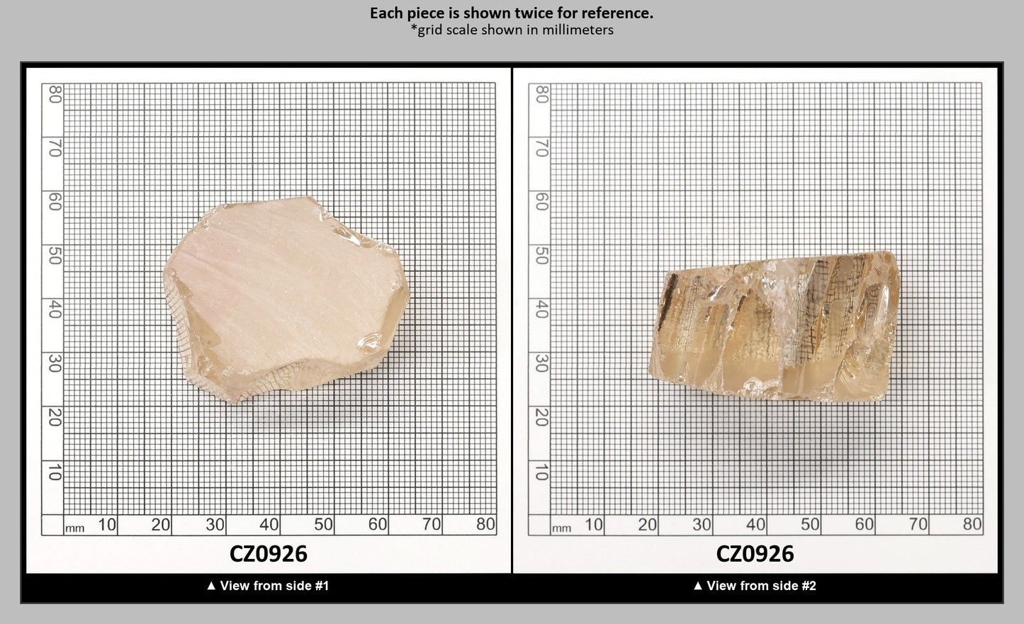 Light Peach Diamond Cubic Zirconia Faceting Rough for Gem Cutting - Various Sizes : CZ0926